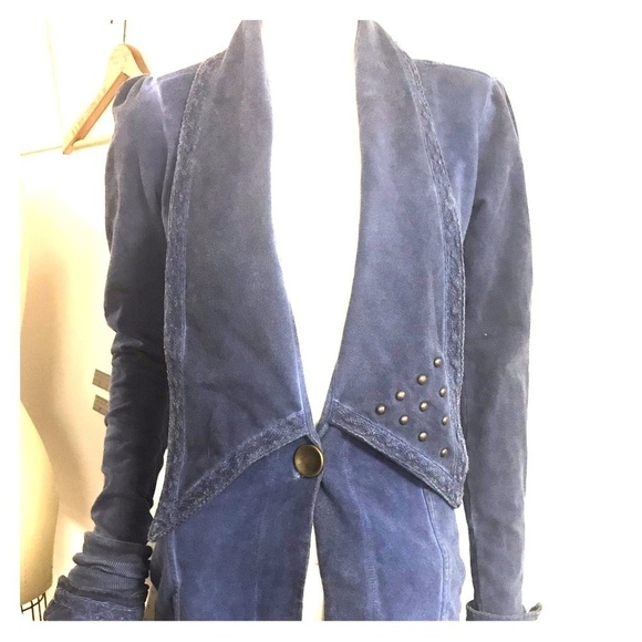 VINTAGE wash jacket with corset back &cuffs small - Picture 1 of 6